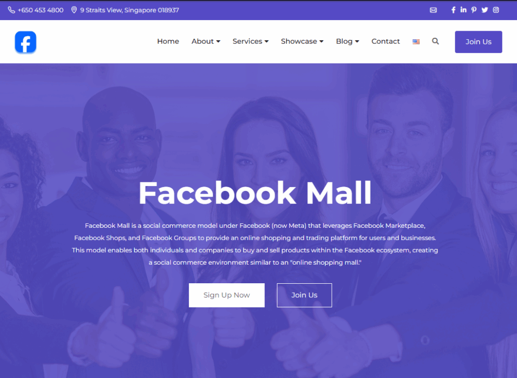 تصویری از سایت فیسبوک مال facebook-mall.com